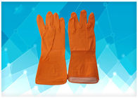 Κοπάδι εμβύθισης - ευθυγραμμισμένα μη κονιοποιημένα γάντια λατέξ, πορτοκαλιά γάντια διαγωνισμών λατέξ χρώματος προμηθευτής