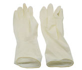 Αποστειρωμένα γάντια εξέτασης τραχιάς επιφάνειας μικροϋπολογιστών, άσπρο χαμηλό πρωτεϊνικό επίπεδο γαντιών λατέξ προμηθευτής