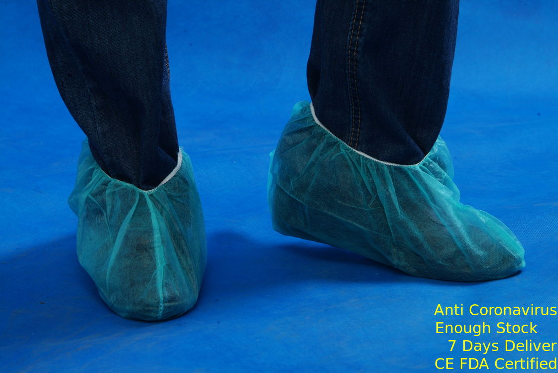 Αντιολισθητικό πλαστικό ποδιών μίας χρήσης παπουτσιών πάχος χρώματος 30gsm καλύψεων ανοικτό μπλε προμηθευτής