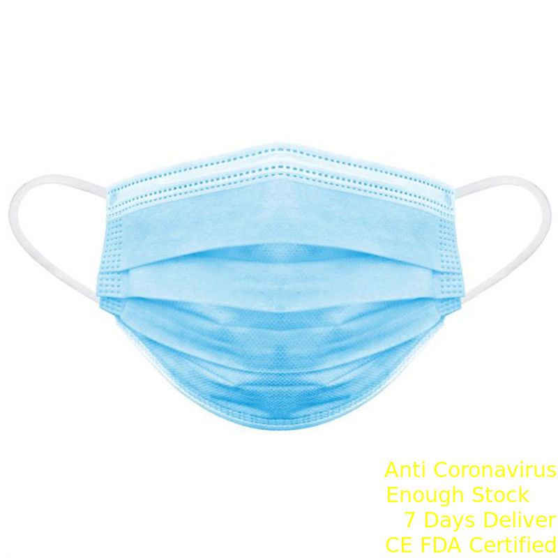 Αντιβακτηριακή μίας χρήσης στοματική μάσκα σκόνης μη υφαμένη μάσκα προσώπου 3 στρώματος προμηθευτής