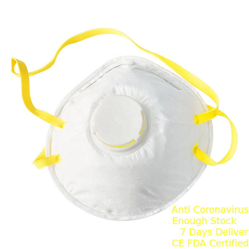 Μίας χρήσης μάσκα τύπων FFP2 Earloop, αναπνεύσιμη μάσκα σκόνης Valved προμηθευτής