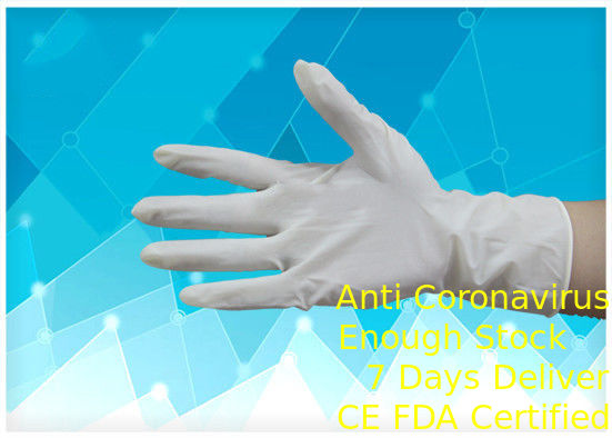 Μίας χρήσης ιατρικά γάντια αντίστασης δακρυ'ων, ιατρικά γάντια λατέξ με την έγκριση CE προμηθευτής