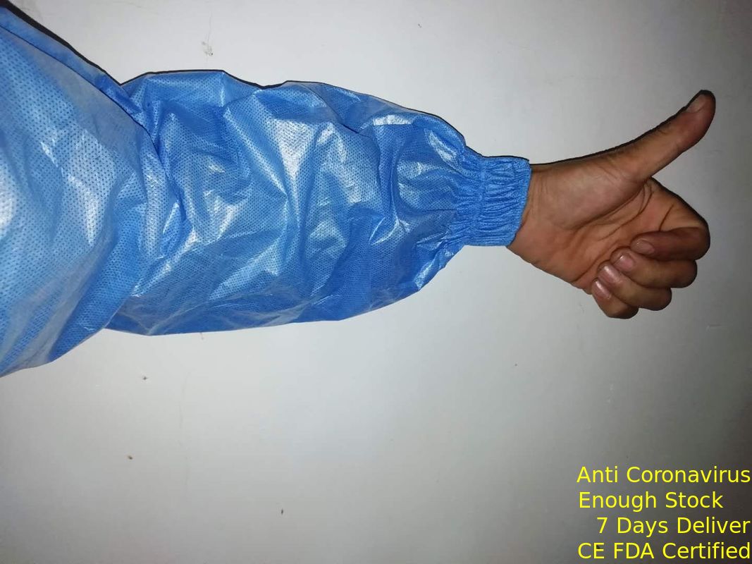 Sms μη - υφαμένα μίας χρήσης μανίκια βραχιόνων αδιάβροχα με την πρόσθετη μανσέτα Elasticized προμηθευτής