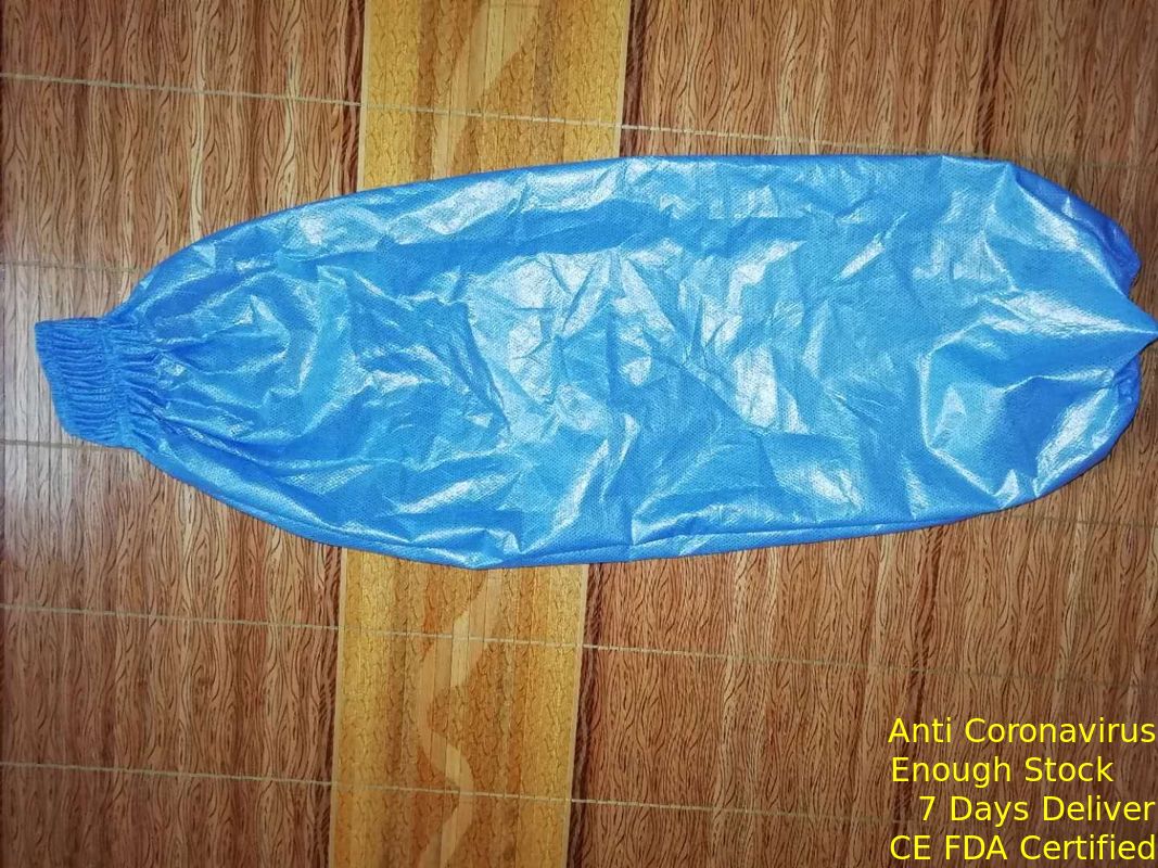 Αντι υγρά μανίκια Sms βραχιόνων Ddisposable πλαστικά μη που υφαίνεται με ντυμένο pe Oversleeves προμηθευτής