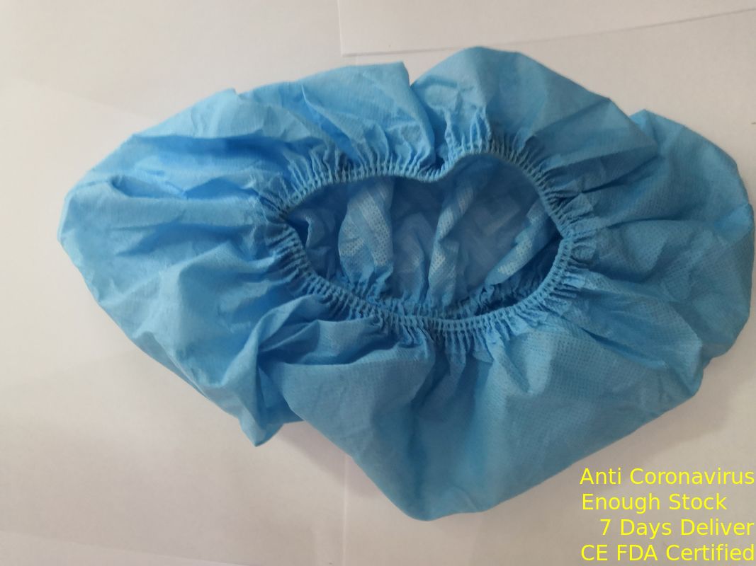 Μίας χρήσης καλύψεις χειρουργικών παπουτσιών απόδειξης σκόνης, ανοικτό μπλε μίας χρήσης καλύψεις ποδιών προμηθευτής