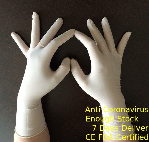 Ελαστικά μακριά μίας χρήσης χειρουργικά γάντια μανσετών, μίας χρήσης γάντια εξέτασης λατέξ προμηθευτής