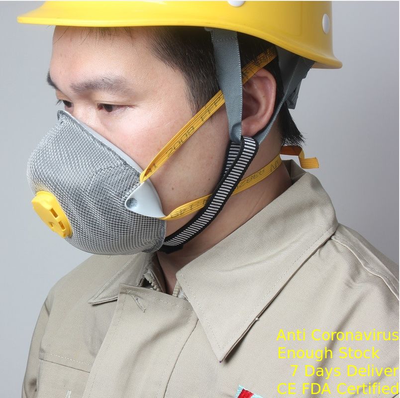 Χαμηλή εκπνευστική αντίσταση αντι σκόνης N95 FFP2 αναπνευστικών συσκευών μασκών σιλικόνης με τη βαλβίδα προμηθευτής